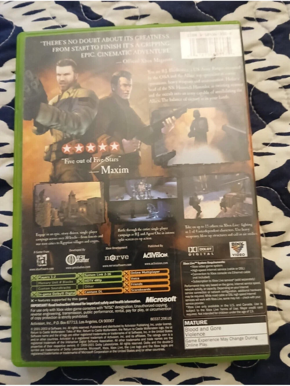 Return to Castle Wolfenstein: Tides of War (Microsoft Xbox, 2003)